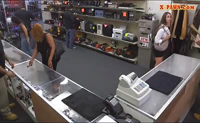 Big ass babe pawns horn and gets fucked at the pawnshop