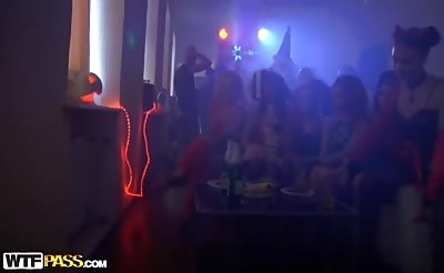 Wild student group sex on Halloween night