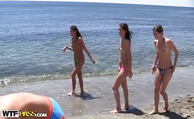 Awesome college sex party by the sea