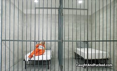 Hot blond convict fucked in jail