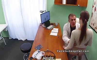 Super hot patient bangs doctor in office