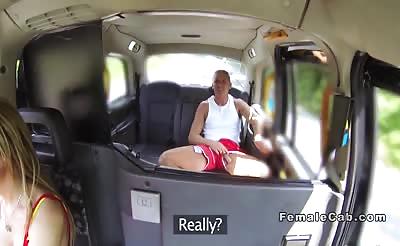 Huge boobs cab driver in underwear banging