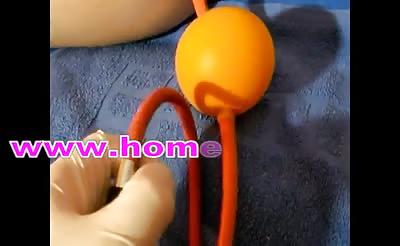 Enema with Ballon rectal tube Einlauf mit Ballondarmrohr