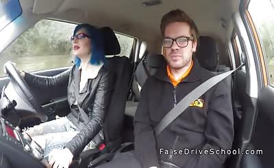Busty alt student anal bangs in car