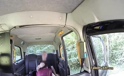 Shy teen got fucked in taxi