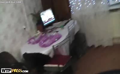 Real couple porn on Christmas scene 2