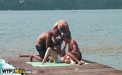 group sex on the dock in front of everybody