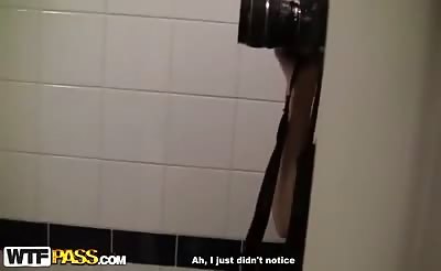 College sluts masturbate in the bathroom