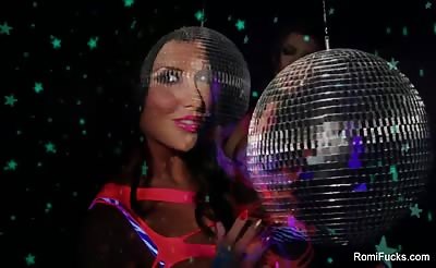 Romi Rain Disco ball masturbation