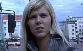 CZECH STREETS - Ilona takes cash for public sex